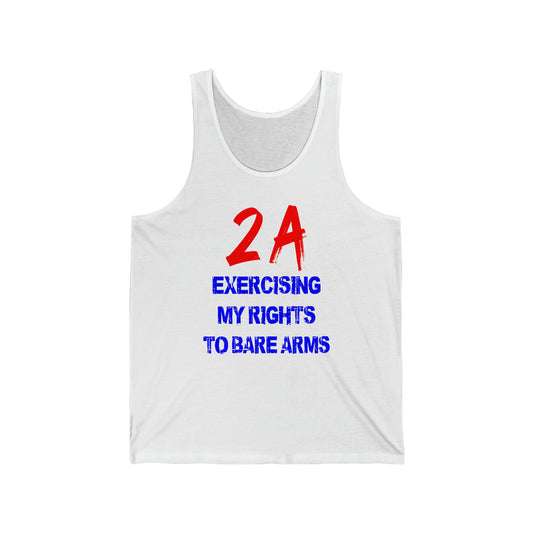 2A Rights To Bare Arms, Gym Tank, Unisex Jersey Tank